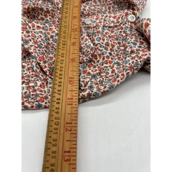 Reddy Pet Dog Shirt Girls Medium Floral Button Up Neck 7" Wide 15" Long - Picture 7 of 8